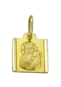 Piękny Złoty Medalik Matka Boska Częstochowska !!!