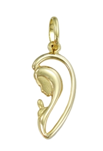 Złoty Wisiorek Medalik Matka Boska Modląca- Próba 585