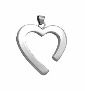 Przepiękne Srebrne Gładkie Przerywane SERCE - Ręczna Robota !!!