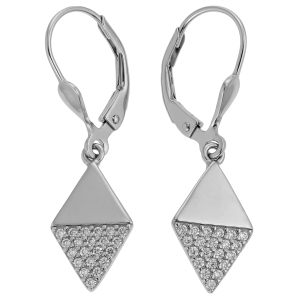 Srebrne Rodowane Kolczyki z Cyrkoniami !