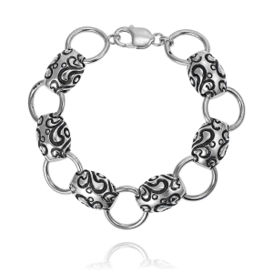 Srebrna Oksydowana Bransoletka Bransoleta