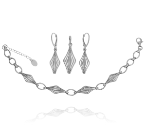 Piękny Srebrny Komplet !  