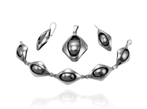 Srebrny Oksydowany Komplet !!! KONKRETNY I SUPER EFEKTOWNY!!!