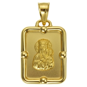 Złoty Medalik Matka Boska Częstochowska  