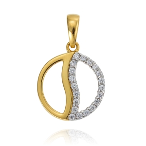 Piękny Złoty Wisiorek z Cyrkoniami - Pr. 585