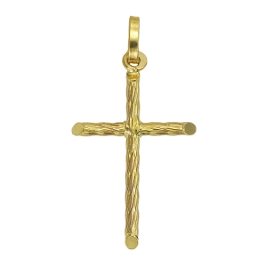 Złoty Diamentowany Krzyż Krzyżyk - Próba 585