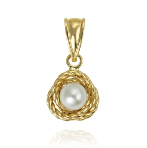Piękny Złoty Wisiorek z Perłą - pr. 585
