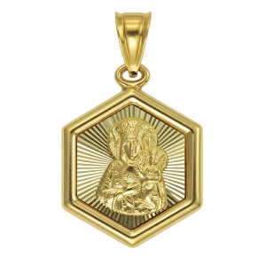 Złoty Diamentowany Medalik Matka Boska Częstochowska !