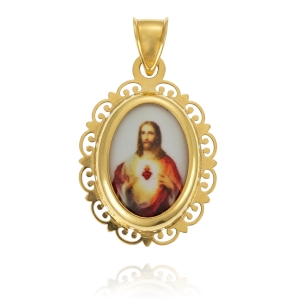 Złoty Medalik Najświętsze Serce Pana Jezusa