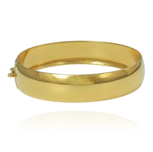 Efektowna Złota Sztywna Gładka Bransoletka - Pr. 585