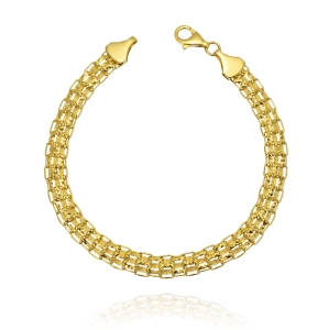 Modna Złota Diamentowana Wypukła Bransoletka Bismarck - Pr. 585