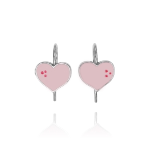 Srebrne Rodowane Kolczyki Serca na Biglu !