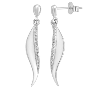 Piękne Srebrne Kolczyki z Cyrkoniami 