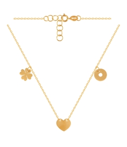 Piękny Złoty,Modny i Popularny Naszyjnik Gwiazd i Celebrytek Potrójny pr.585 