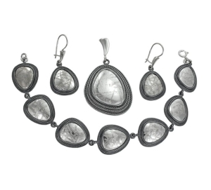 Piękny Srebrny Fantazyjny Oksydowany Komplet od Artysty Plastyka!!!