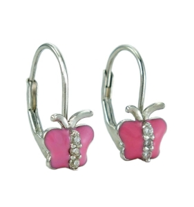 Piękne Srebrne Kolczyki Rodowane Motylki,Motyle  !!! 