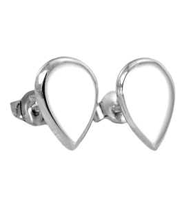 Piękne Srebrne Gładkie Fantazyjne Kolczyki !!! Nowość !!!