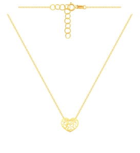 Złoty,Modny i Popularny Naszyjnik Gwiazd i Celebrytek Ażurowe Serce pr.585