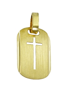 Złoty Medalik z Krzyżem - Próba 585 !