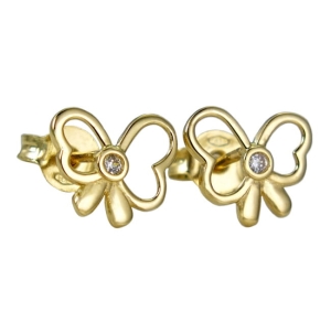 Piękne Złote Kolczyki Kokardki - pr. 585 !!!