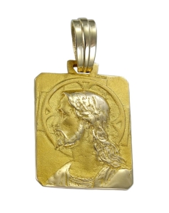 Piękny Duży Złoty Medalik z Wizerunkiem Jezusa Chrystusa !!! Pr. 585 