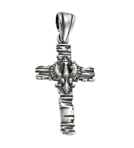 Srebrny Oksydowany Krzyżyk z Orłem w Koronie !!!