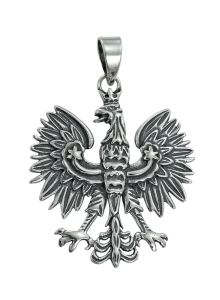 Srebrny Oksydowany Orzeł w Koronie Godło !!!