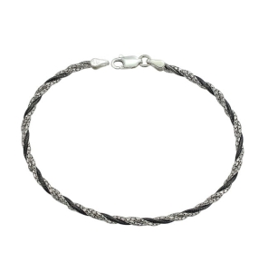 Piękna Srebrna Łańcuszkowa Bransoletka !!!