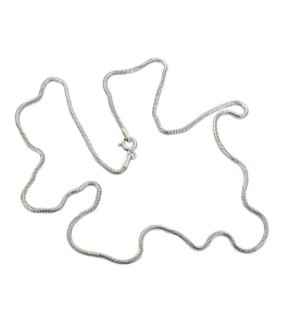 Srebrny Rodowany Łańcuszek Mysi Ogon 42 cm. !!! Szerokość 1,2mm.