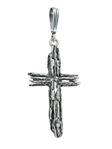 SREBRNY OKSYDOWANY DUŻY KRZYŻ !!!